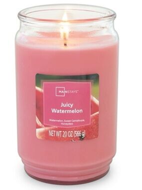 Mainstays Juicy Watermelon Scented Jar Candle - 20 oz - NWT